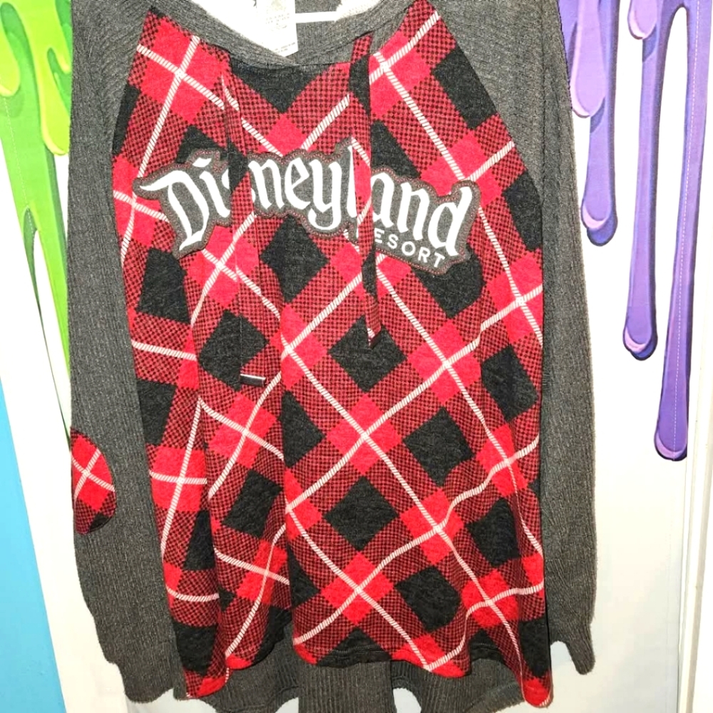3X, Walt Disney's, Disneyland, Plaid Sweater
